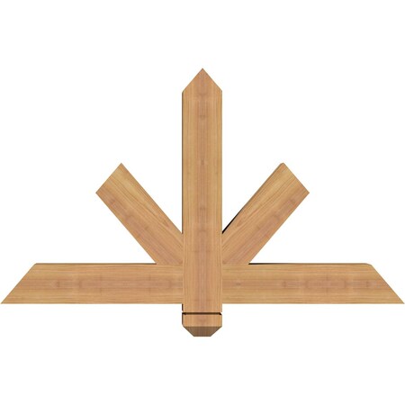 Ekena Millwork Kennewick Timber Gable Bracket, Western Red Cedar, 36"W x 21"H x 3 1/2"D x 3 1/2"F, 14/12 Pitch GBW036X21X0404KEN00SWR
